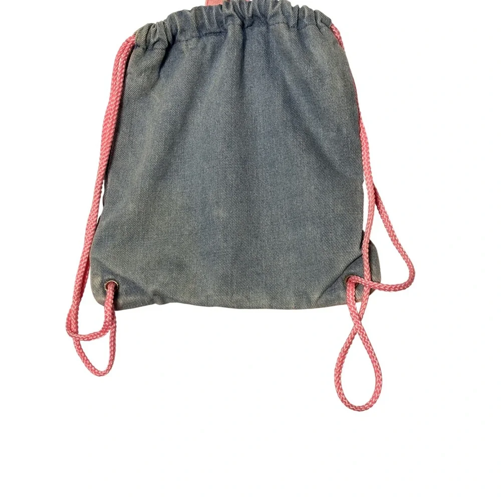VTG Strawberry Shortcake Kids‎ Backpack Blue Denim Berry Fun Y2K Kidcore Bag